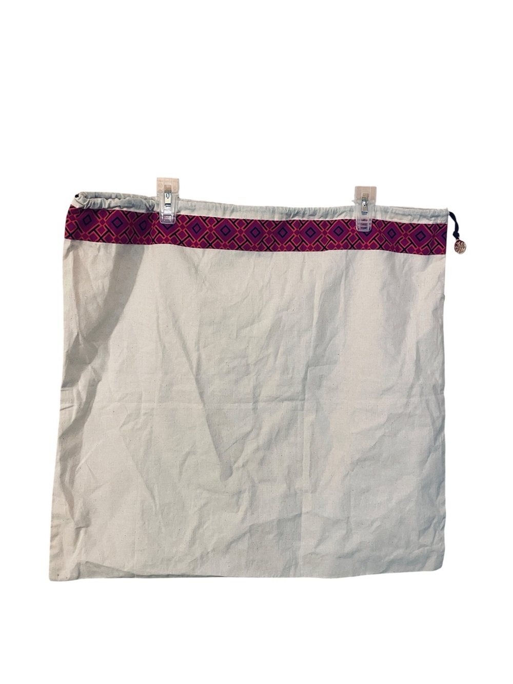 Tory Burch Canvas Drawstring Dust Bag Large Purse Storage Bag 20.5x22